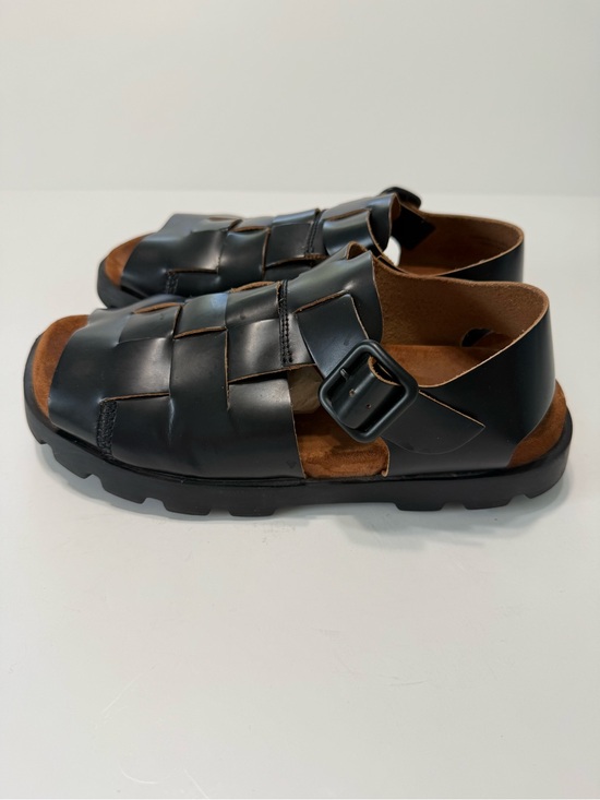Camper Shoes - Camper Brutus Fisherman Black Leather Sandals Size 39 Lightweight Chunky